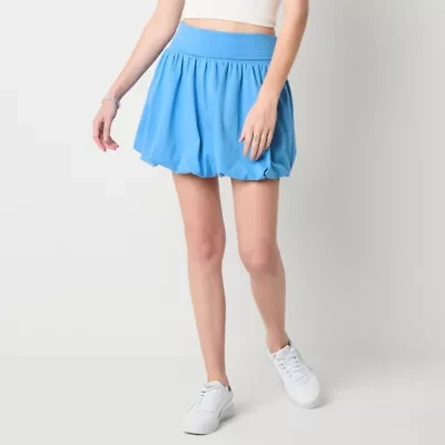 Arizona Bubble Hem Womens Juniors Pleated Skirt