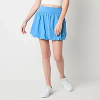 Arizona Bubble Hem Womens Juniors Pleated Skirt