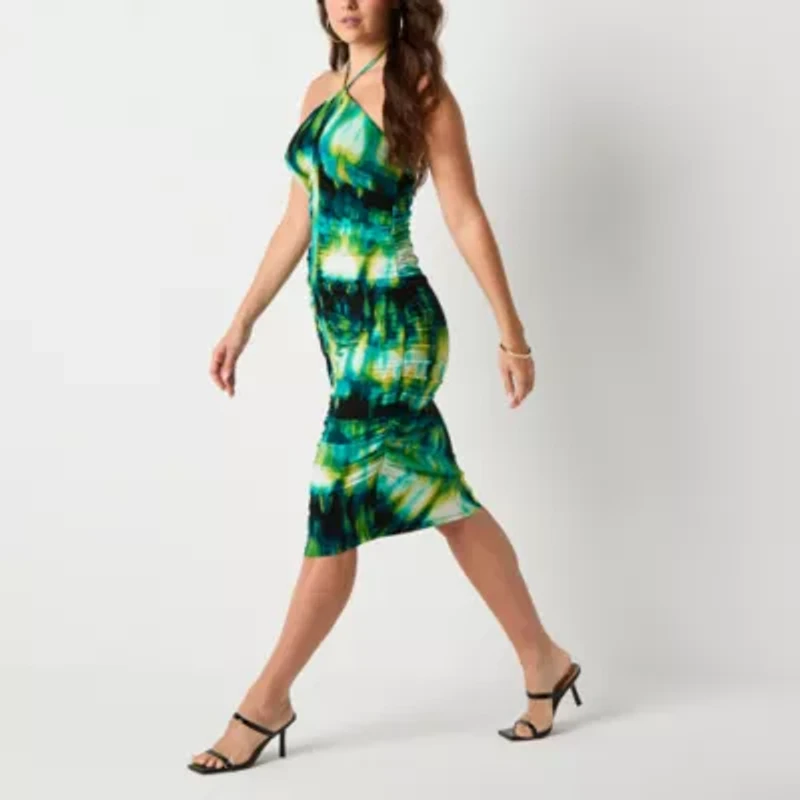 Bold Elements Womens Geometric Bodycon Dress