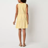 St. John's Bay Womens Sleeveless Striped A-Line Dress