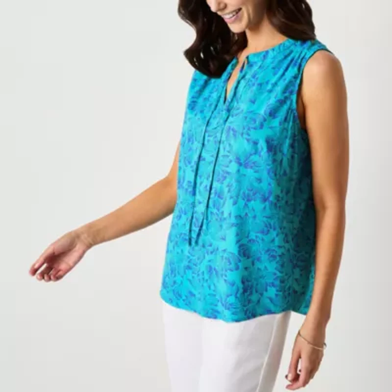 St. John's Bay Womens Sleeveless Blouse