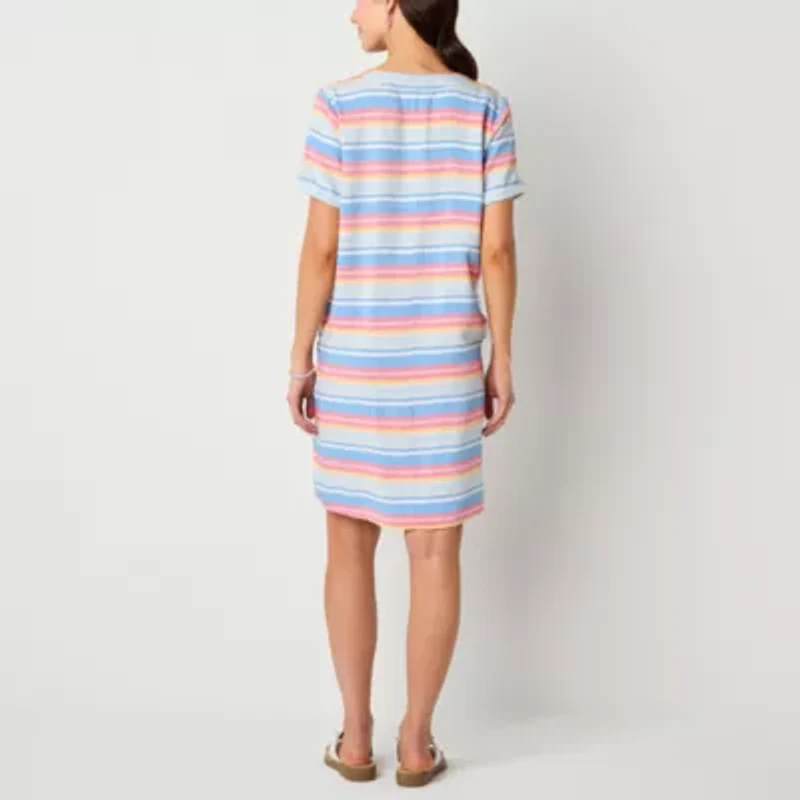 St. John's Bay Womens Short Sleeve Shift Dress