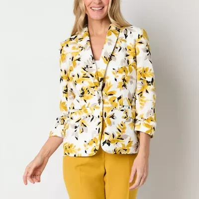 Black Label by Evan-Picone Textured Womens Classic Fit Suit Jacket