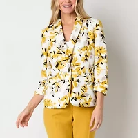 Black Label by Evan-Picone Textured Womens Classic Fit Suit Jacket