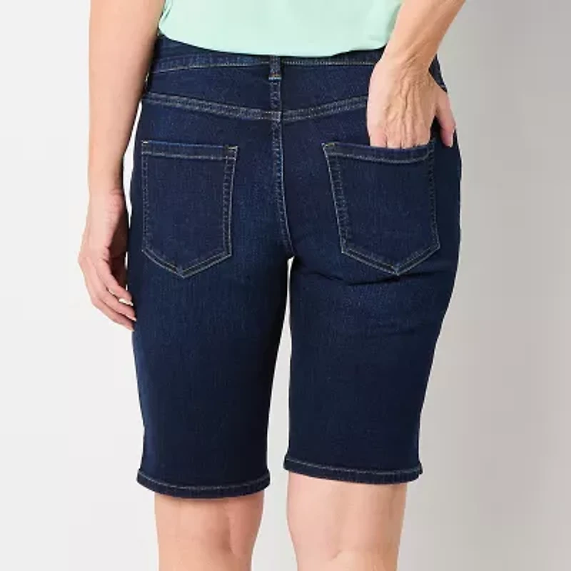 Liz Claiborne Sara Womens 11" Mid Rise Tall Bermuda Short