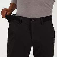 Haggar Iron Free Premium Khaki 5 Pocket Mens Comfort Waistband Straight Fit Flat Front Pant