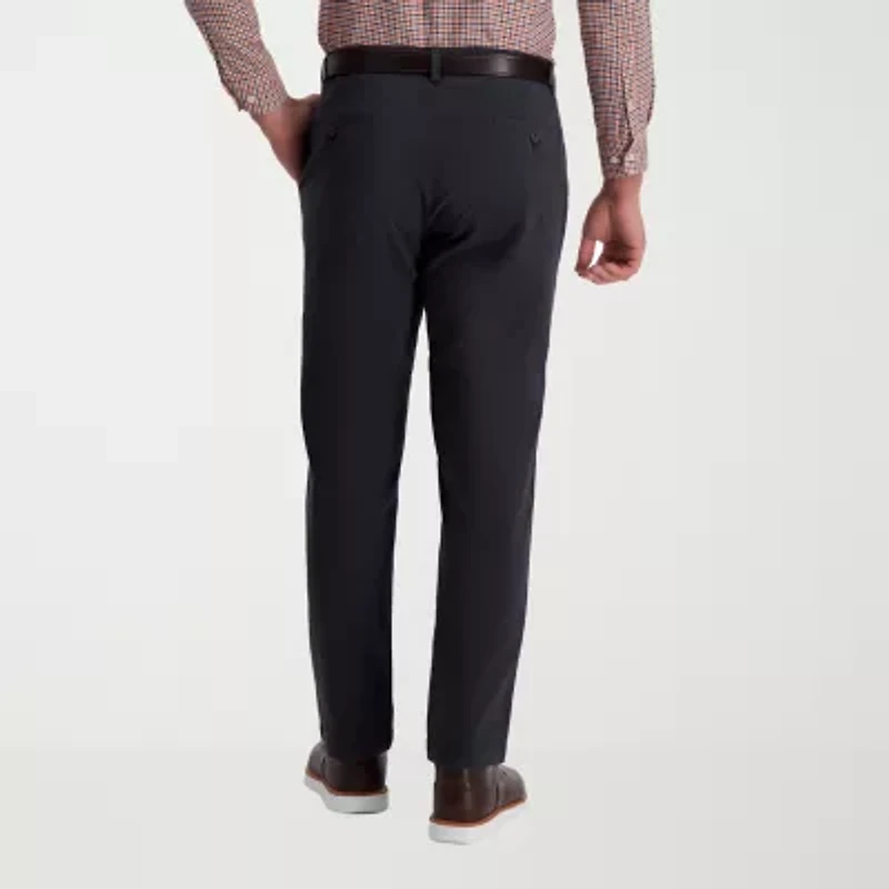 Haggar Premium Soft Chino Mens Comfort Waistband Straight Fit Flat Front Pant