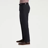 Haggar Premium Soft Chino Mens Comfort Waistband Straight Fit Flat Front Pant
