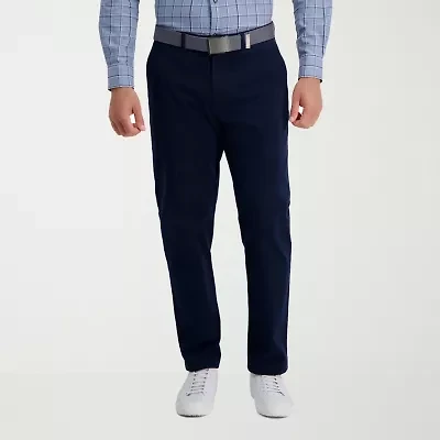 Haggar Premium Soft Chino Mens Comfort Waistband Straight Fit Flat Front Pant
