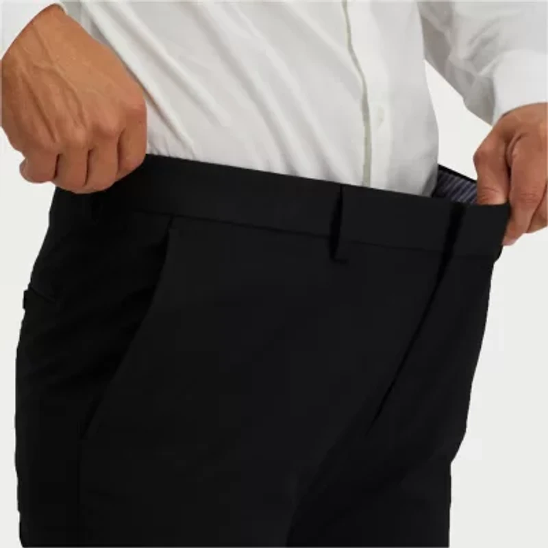 Haggar JMH 4 Way Stretch Ultra Mens Fabric Super Slim Fit Flat Front Suit Pant