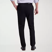 Haggar Iron Free Premium Khaki Mens Comfort Waistband Slim Fit Flat Front Pant