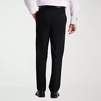 Haggar JMH 4 Way Stretch Mens Comfort Waistband Straight Fit Dress Flat Front Pant