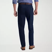 Haggar Iron Free Premium Khaki Mens Comfort Waistband Straight Fit Flat Front Pant