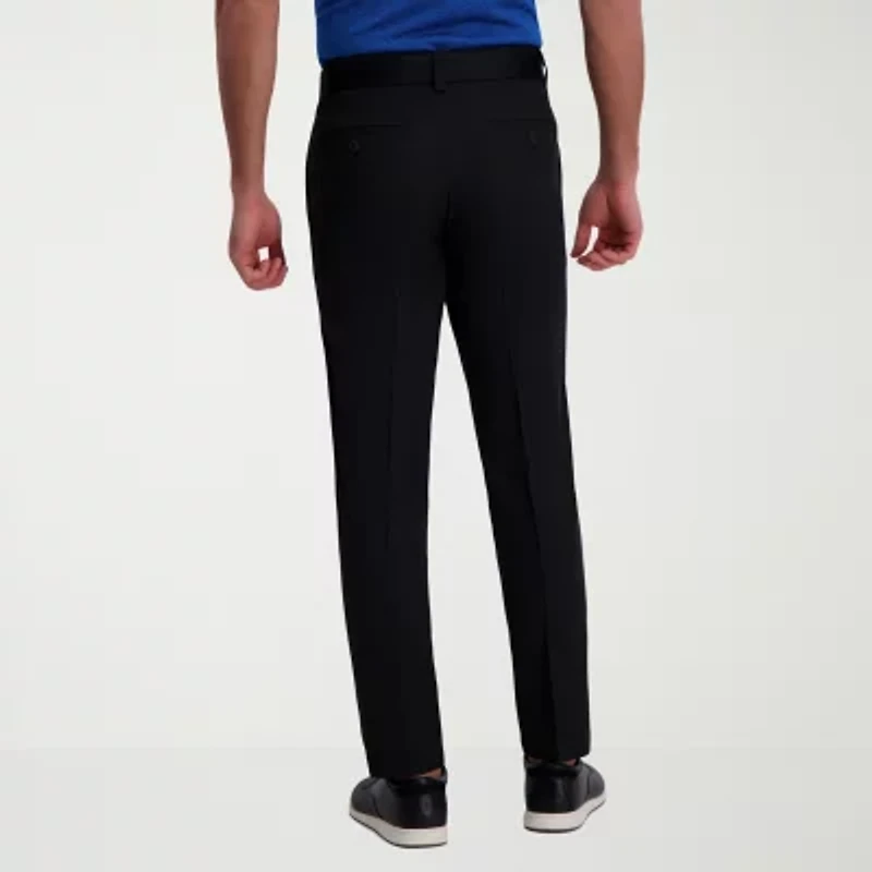 Haggar Cool Right Performance Flex Mens Comfort Waistband Straight Fit Flat Front Pant