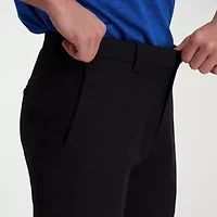 Haggar Cool Right Performance Flex Mens Comfort Waistband Straight Fit Flat Front Pant