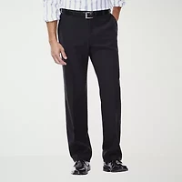 Haggar E-CLO Stria Dress Mens Classic Fit Flat Front Pant