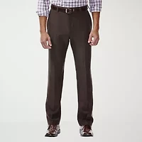Haggar E-CLO Stria Mens Classic Fit Dress Flat Front Pant