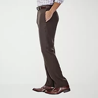 Haggar E-CLO Stria Mens Classic Fit Dress Flat Front Pant