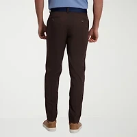 Haggar Cool Right Performance Flex Mens Comfort Waistband Slim Fit Flat Front Pant