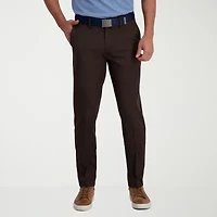 Haggar Cool Right Performance Flex Mens Comfort Waistband Slim Fit Flat Front Pant
