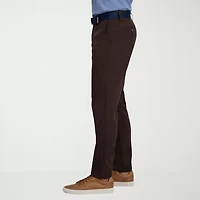 Haggar Cool Right Performance Flex Mens Comfort Waistband Slim Fit Flat Front Pant