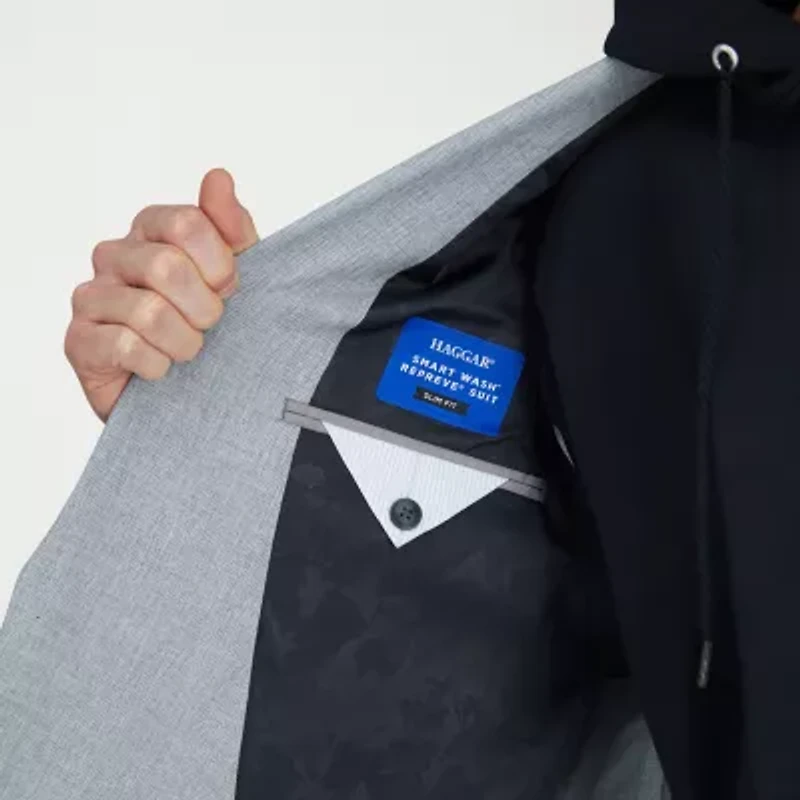 Haggar Smart Wash With Repreve Mens Stretch Fabric Slim Fit Suit Jacket