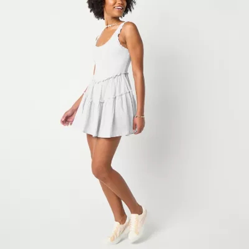 Arizona Built  In Shorts Womens Juniors Sleeveless Skater Dress