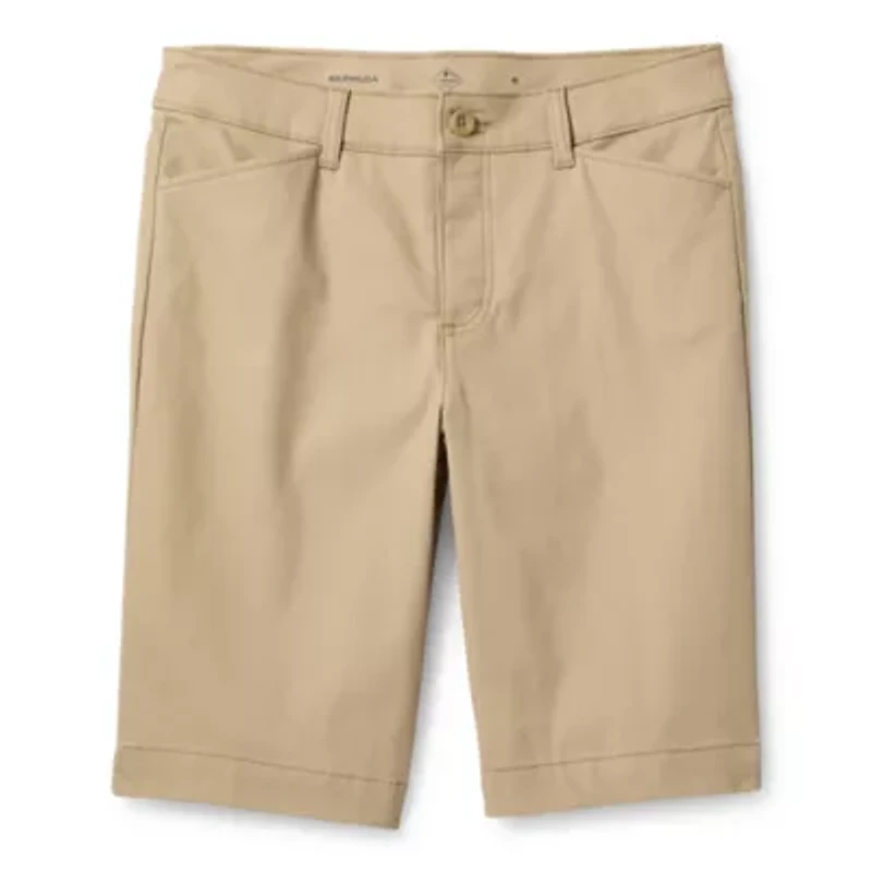 St. John's Bay Womens 11" Mid Rise Adaptive Easy-on + Easy-off Bermuda Short