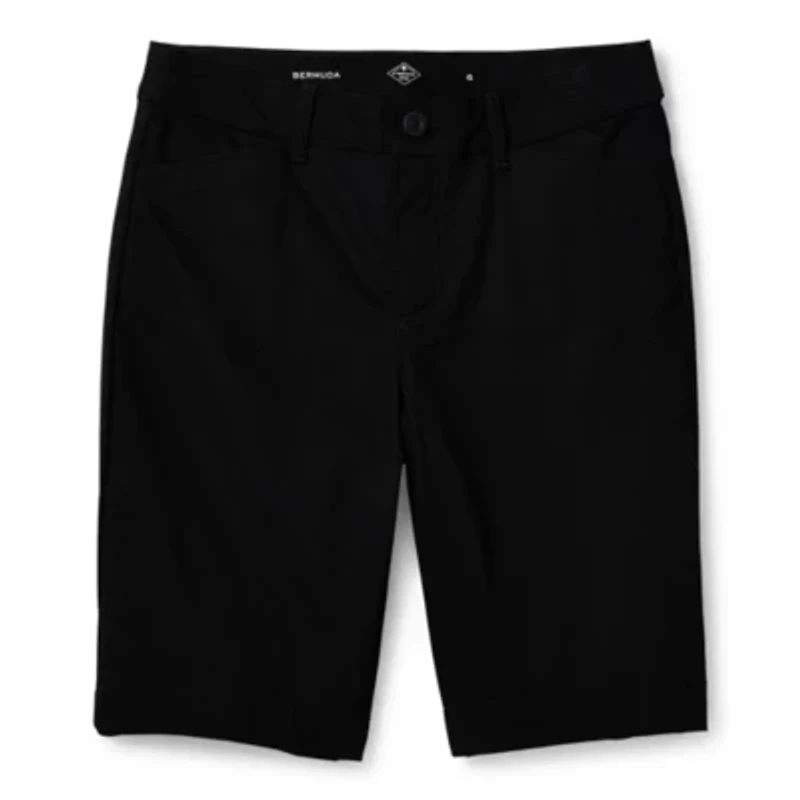 St. John's Bay Womens 11" Mid Rise Adaptive Easy-on + Easy-off Bermuda Short