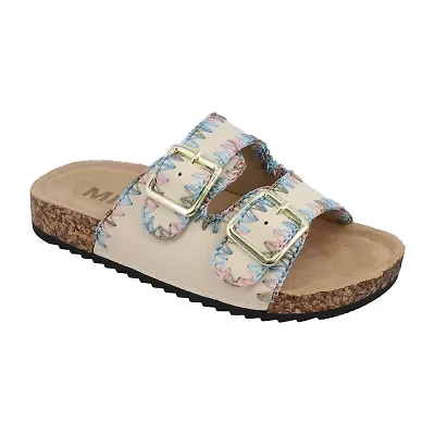 Mia Girl Lil Chrisse Little & Big Kid Girls Adjustable Strap Footbed Sandals