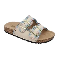 Mia Girl Lil Chrisse Little & Big Kid Girls Adjustable Strap Footbed Sandals
