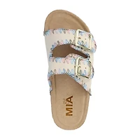 Mia Girl Lil Chrisse Little & Big Kid Girls Adjustable Strap Footbed Sandals