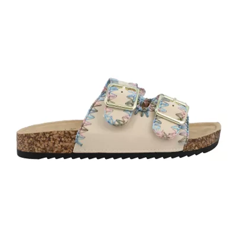 Mia Girl Lil Chrisse Little & Big Kid Girls Adjustable Strap Footbed Sandals