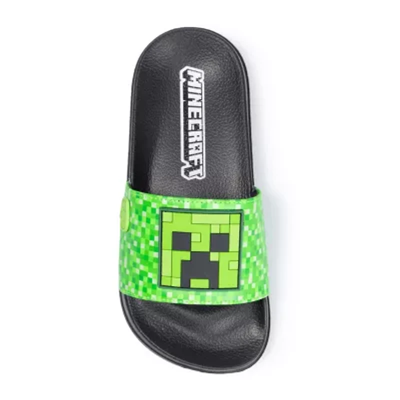 Little & Big Kid Boys Minecraft Slide Sandals