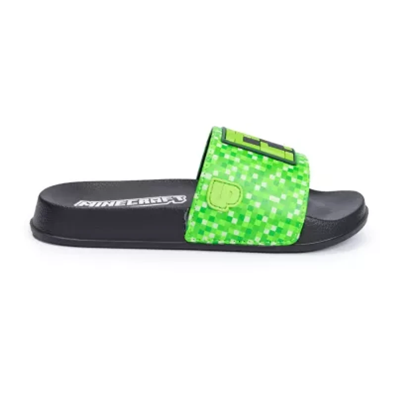 Little & Big Kid Boys Minecraft Slide Sandals