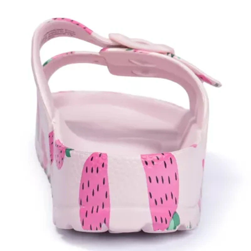 Ground Up Little & Big Kid Girls Slide Sandals