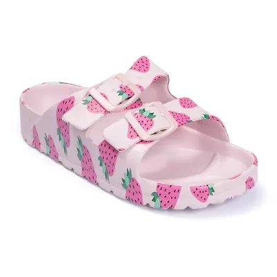 Ground Up Little & Big Kid Girls Slide Sandals