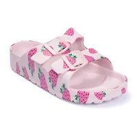 Ground Up Little & Big Kid Girls Slide Sandals