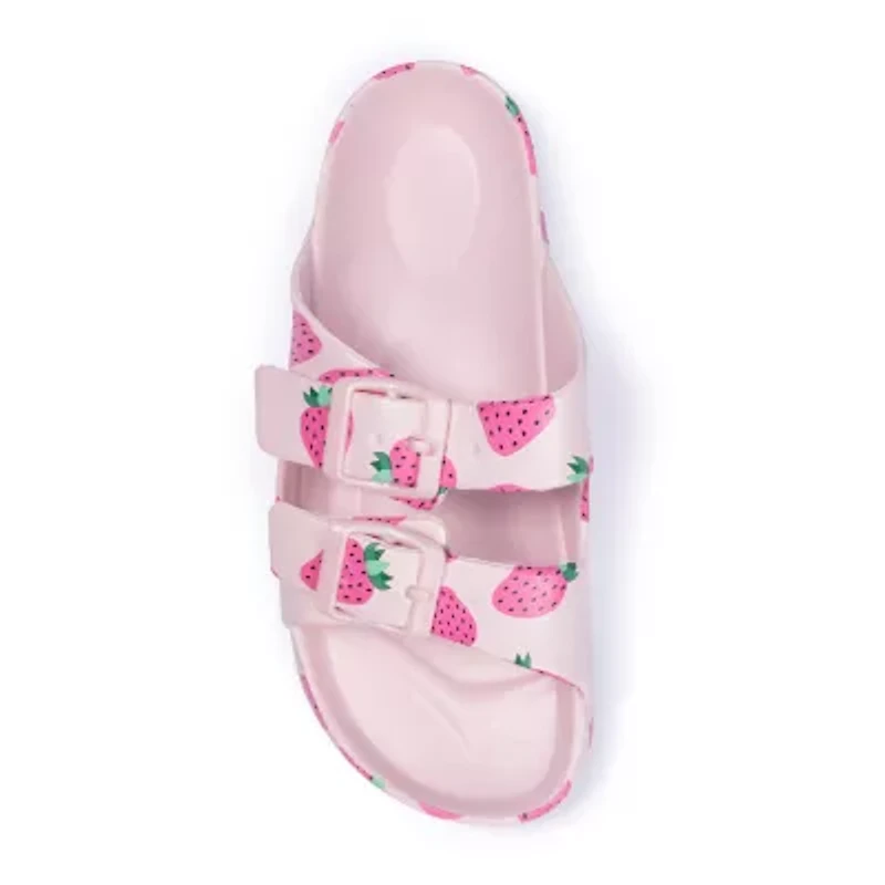 Ground Up Little & Big Kid Girls Slide Sandals