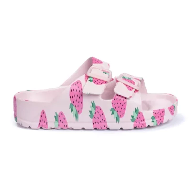 Ground Up Little & Big Kid Girls Slide Sandals