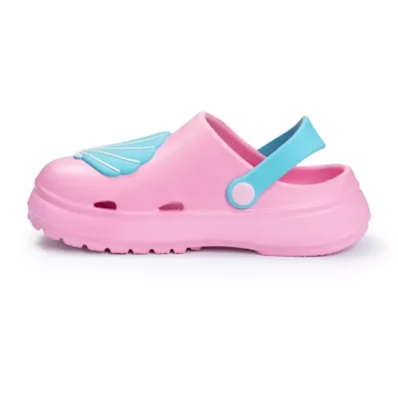 Ground Up Seashell Little & Big Kid Girls Round Closed Toe Clogs