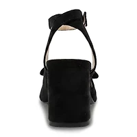 Pop Kavari Womens Square Open Toe Block Heel Pumps