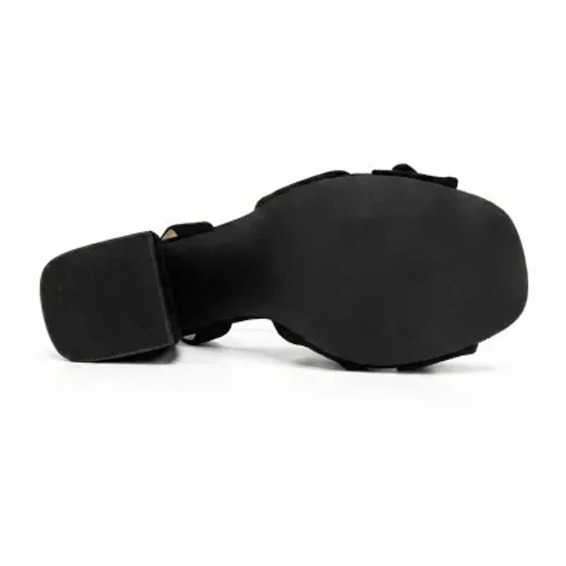 Pop Kavari Womens Square Open Toe Block Heel Pumps