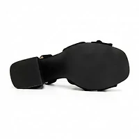 Pop Kavari Womens Square Open Toe Block Heel Pumps