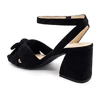 Pop Kavari Womens Square Open Toe Block Heel Pumps