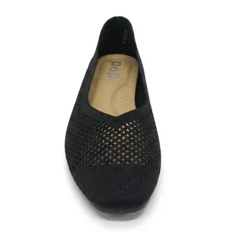 Pop Senvier Womens Almond Closed Toe Ballet Flats