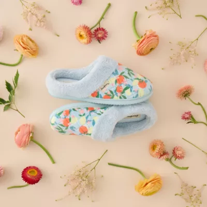 Dearfoams Libby Quilted Terry Womens Memory Foam Clog Slippers