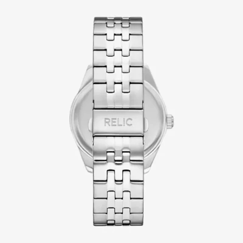 Relic By Fossil Mens Silver Tone 2-pc. Watch Boxed Set Zr97033