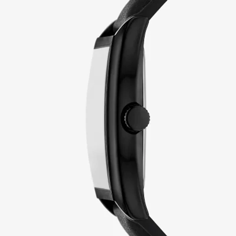 Relic By Fossil Mens Black Leather Strap Watch Zr77347