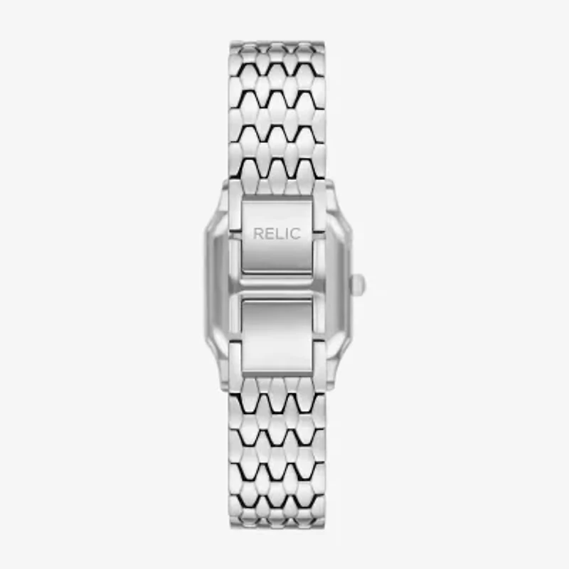 Relic By Fossil Womens Silver Tone Bracelet Watch Zr34678